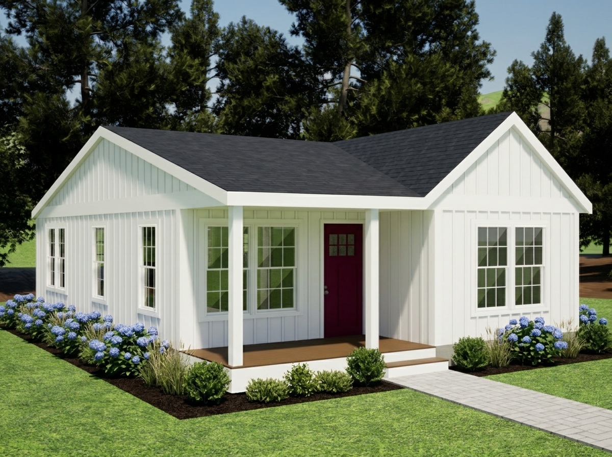 White board and batten and white trim